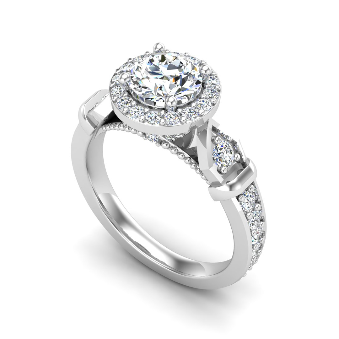 Brynn Halo Engagement Ring